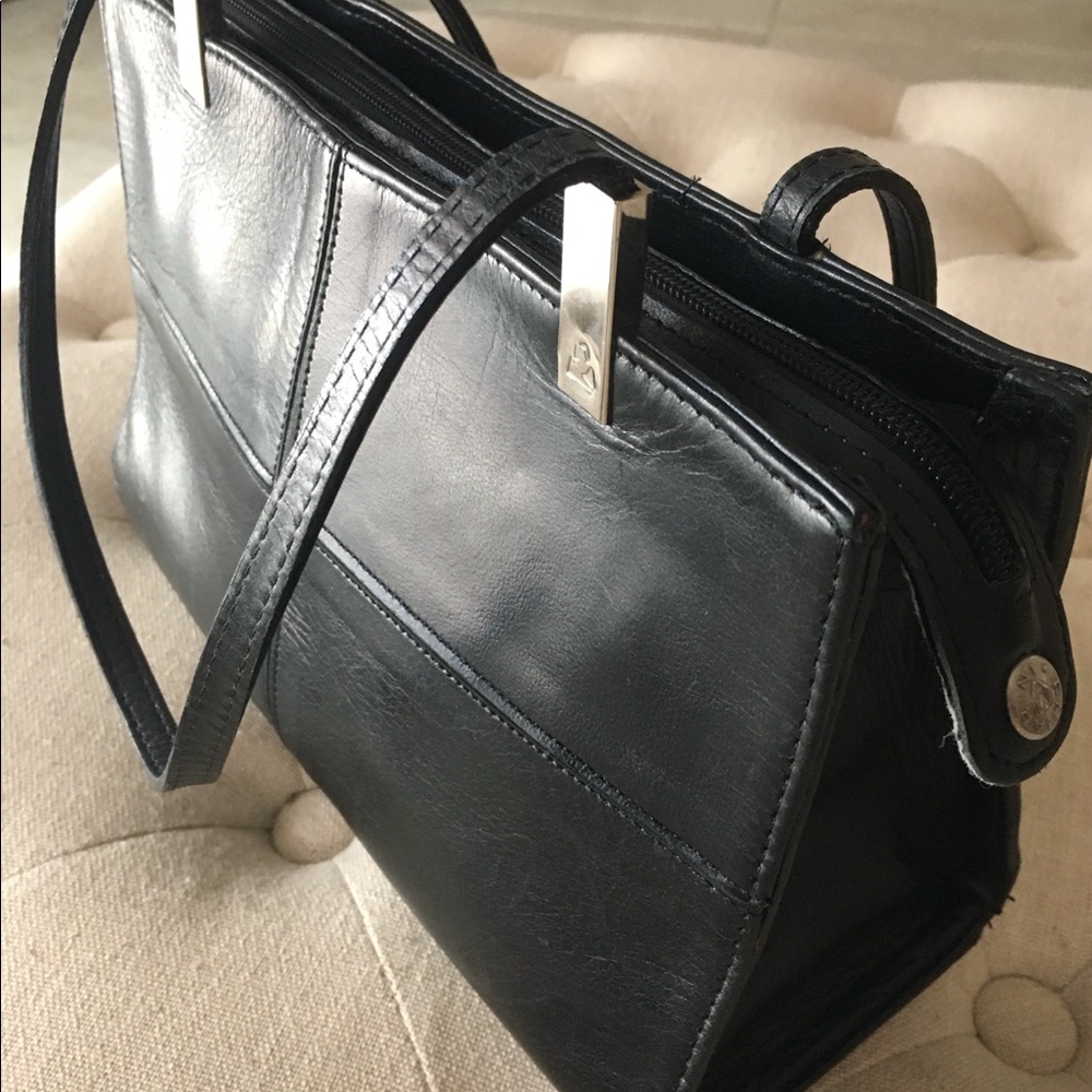 Chiarini black leather bag - made in Argentina